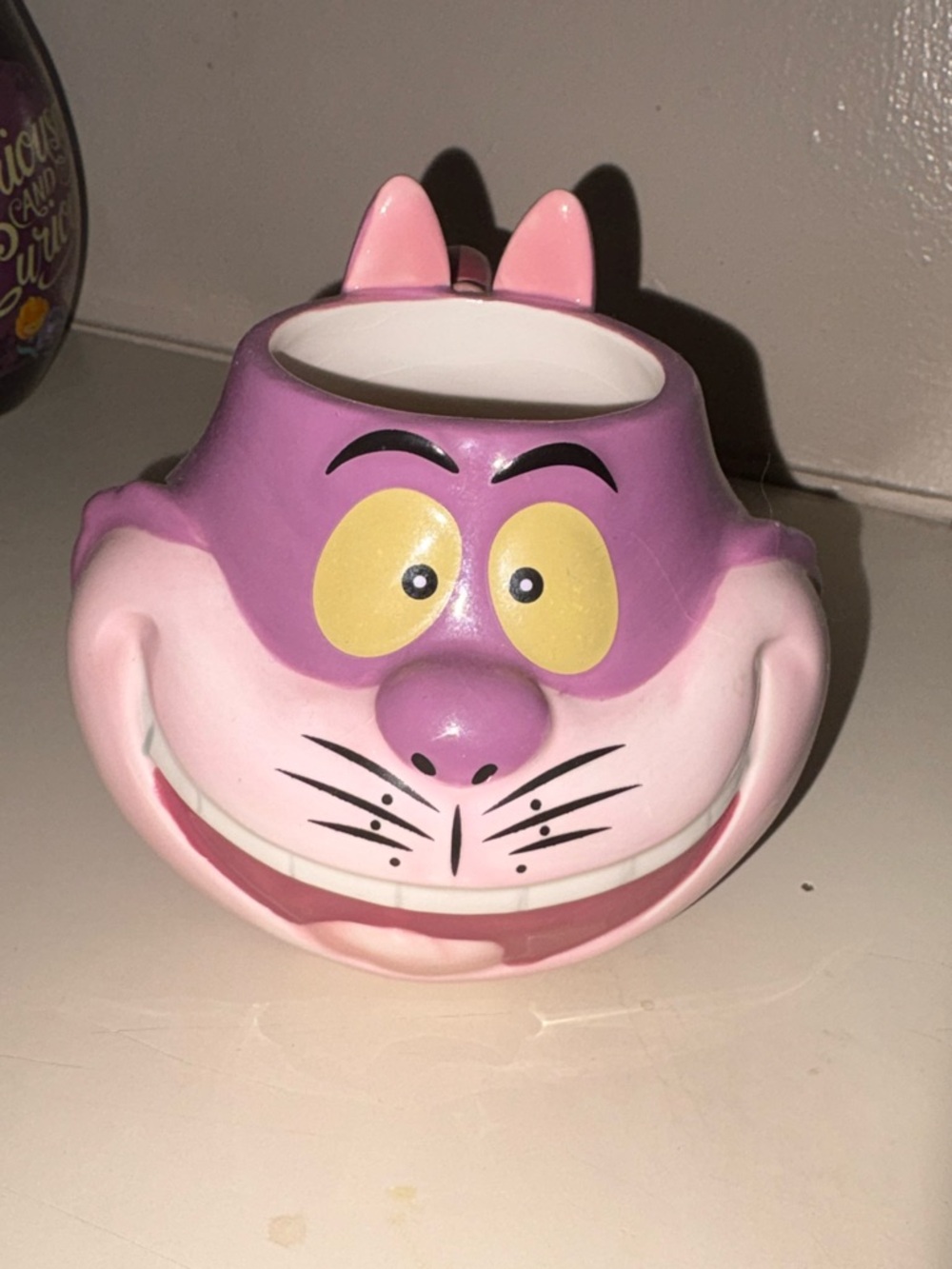 Disney Cheshire Cat Pink Purple Ceramic Mug
